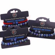Gemstone Double Power Braclets- Sodalite