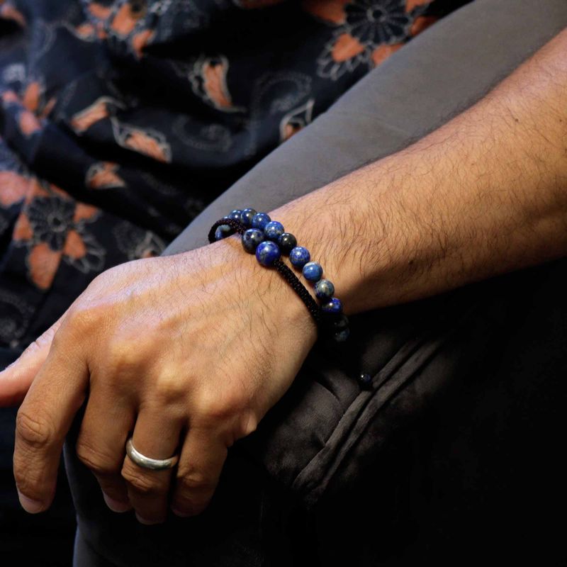 Gemstone Double Power Braclets- Sodalite