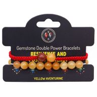 Gemstone Double Power Braclets- Yellow Adventurine
