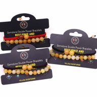 Gemstone Double Power Braclets- Yellow Adventurine