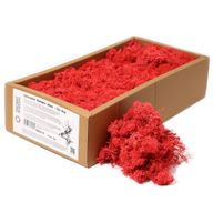 Quality Decorative Reindeer Moss - Fire Red - 500g Box