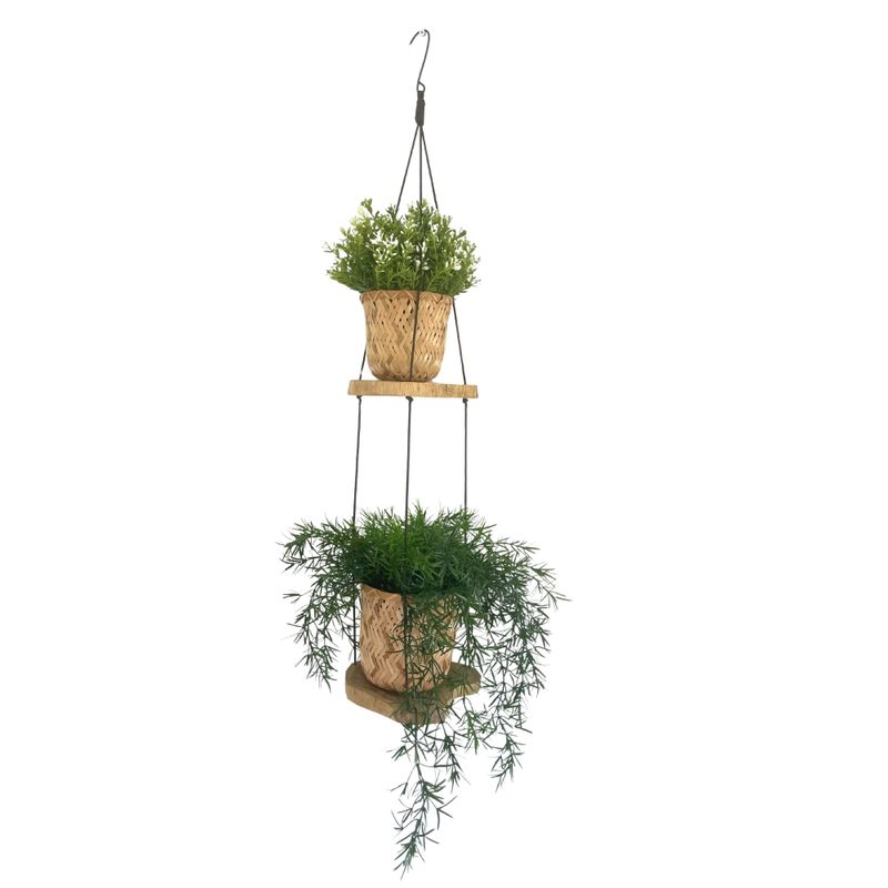 Hanging Gamel Wood Shelf - Two Levels