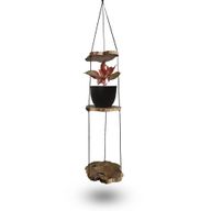 Hanging Gamel Wood Shelf - Three Levels