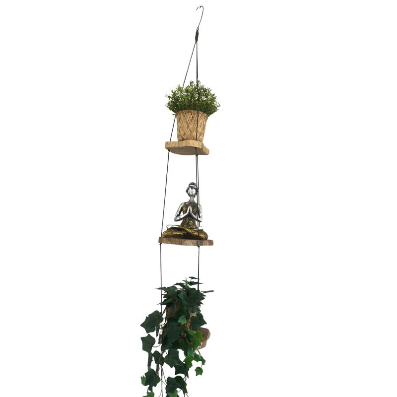 Hanging Gamel Wood Shelf - Three Levels