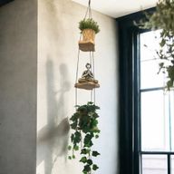 Hanging Gamel Wood Shelf - Three Levels