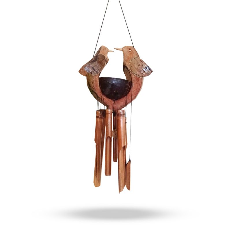 Bamboo Wind Chime - Natural Finish - Husband & Wife