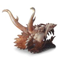 Live-size Dragon Head Carving  - 30cm