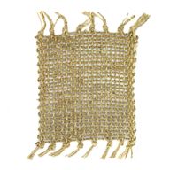Seagrass Fringe Natural Coaster - Natural