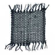 Seagrass Fringe Natural Coaster - Black