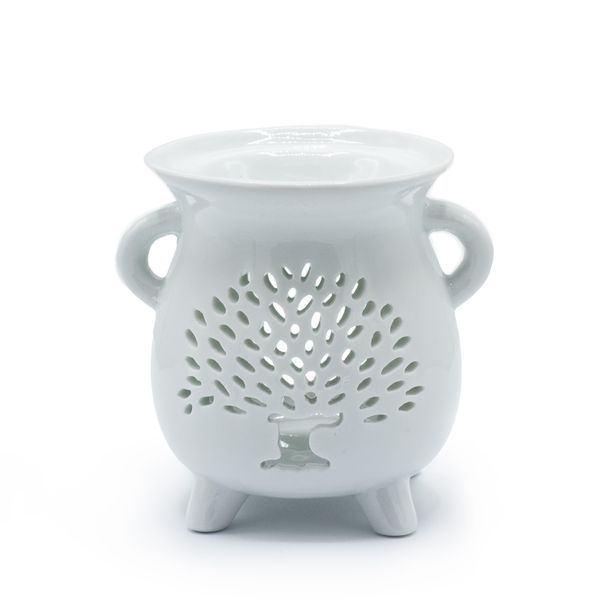 Cauldrons Oil Burner - Tree of Life - White
