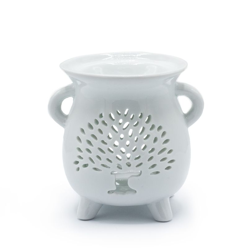 Cauldrons Oil Burner - Tree of Life - White