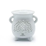 Cauldrons Oil Burner - Tree of Life - White