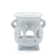 Cauldrons Oil Burner - Moon Phase - White