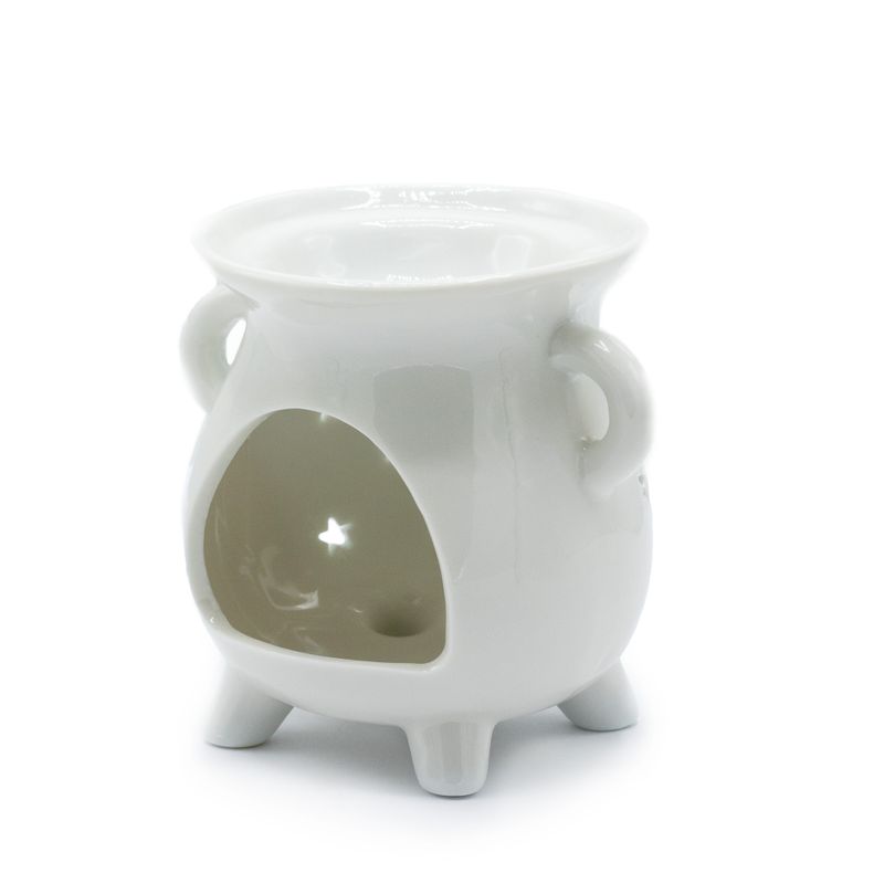Cauldrons Oil Burner - Moon Phase - White