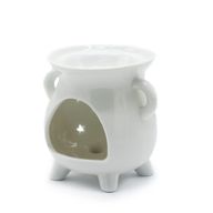 Cauldrons Oil Burner - Moon Phase - White