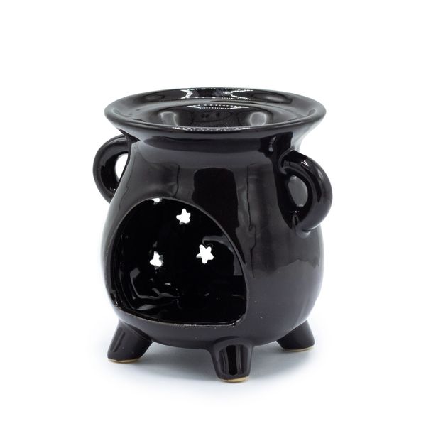 Cauldrons Oil Burner - Moon & Stars - Black