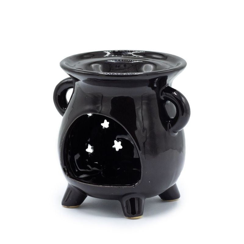 Cauldrons Oil Burner - Moon & Stars - Black