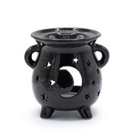 Cauldrons Oil Burner - Moon & Stars - Black