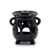 Cauldrons Oil Burner - Moon Phase - Black