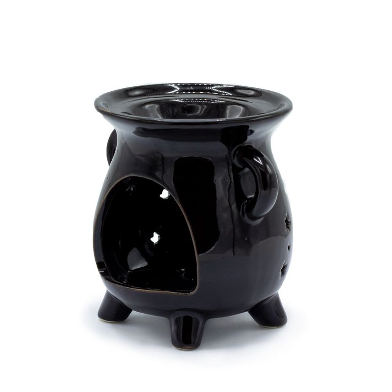 Cauldrons Oil Burner - Moon Phase - Black