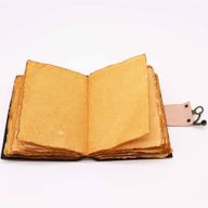 Leather Seven Chakra Colours Deckle-edge Notebook 17.5x12.5x3cm