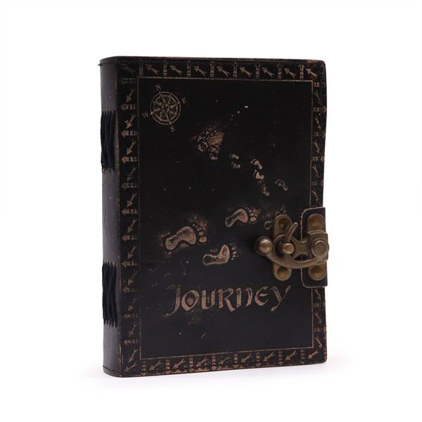 Leather Journal - Journey 17.5x12.5x3cm - Dark Tan