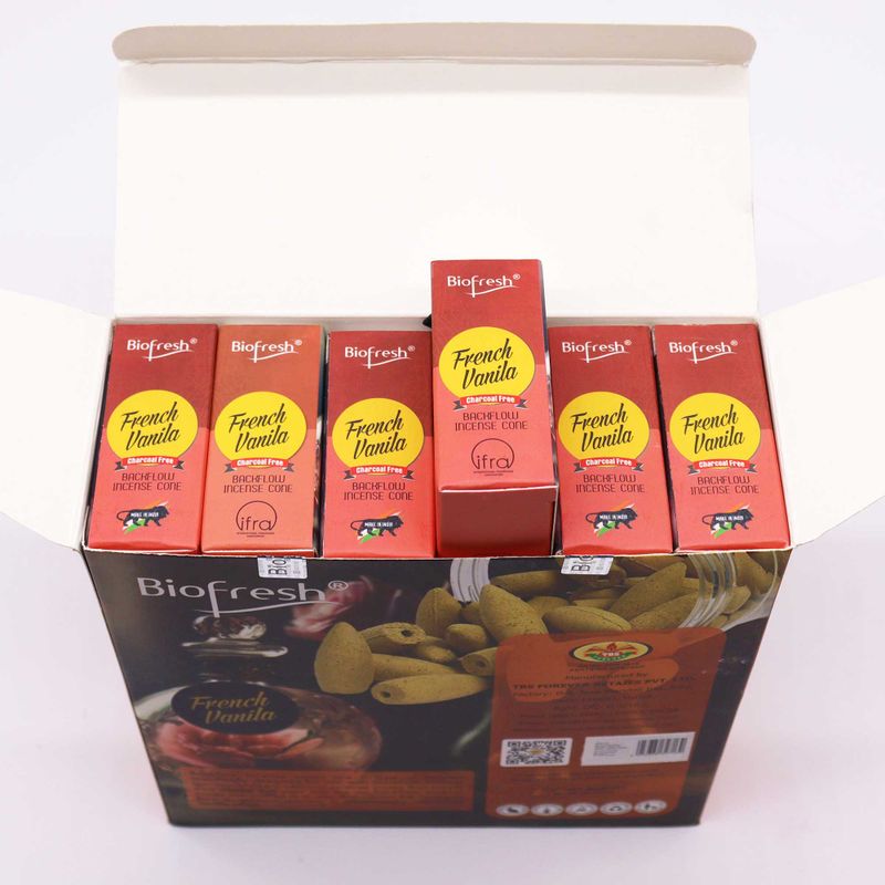 Biofresh Backflow Incense Cones (40 cones) - French Vanilla