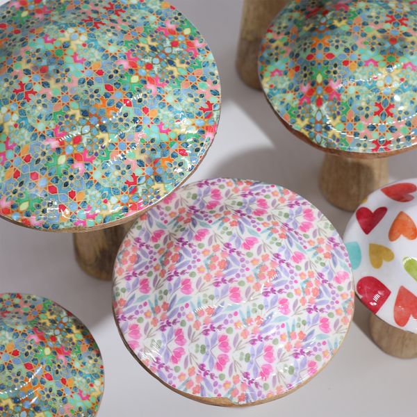 Small Mushroom - 10cm - Pastel Hearts