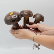 Set of 3 Incense Cone Mushrooms (10cm 9cm 8cm)