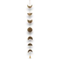 Indian Chimes - Brass Moon Phases Drop with Bell - 115cm