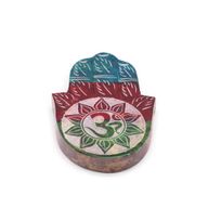 Soapstone Hamsa Incense Holder 9x6cm -OM