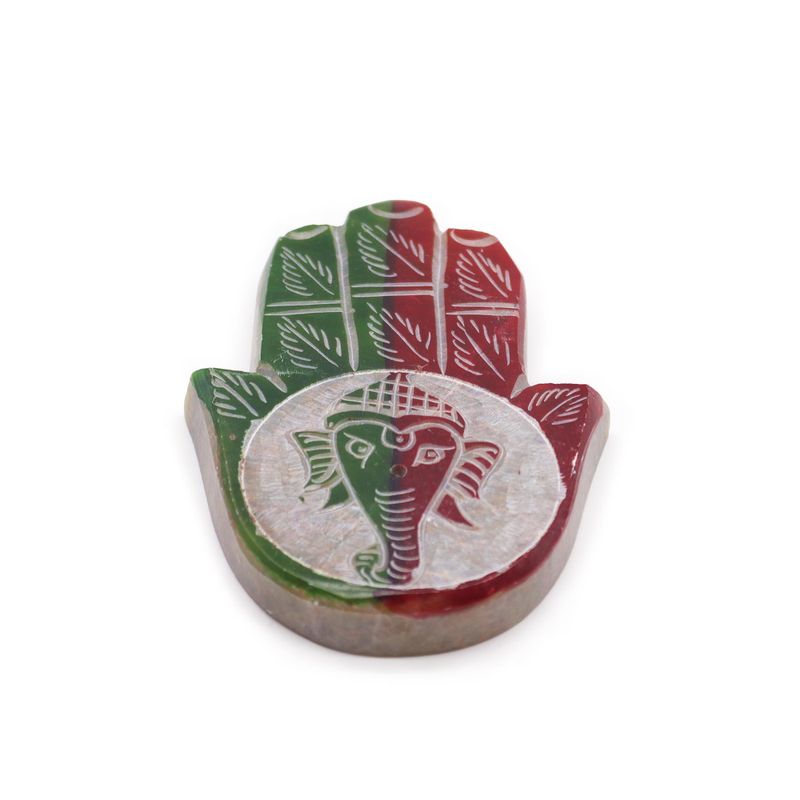 Soapstone Hamsa Incense Holder 9x6cm -Ganesha