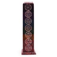 Soapstone Square Tower Incense Holder 25cm - 7 Charkras