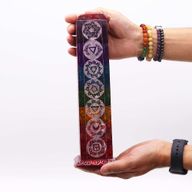 Soapstone Square Tower Incense Holder 25cm - 7 Charkras