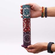 Soapstone Round Tower Incense Holder 25cm - Suns