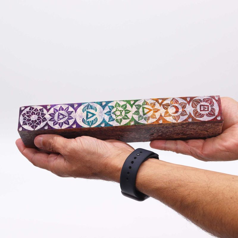 Soapstone Incense Box with Smoke Holes 25cm - Chakra