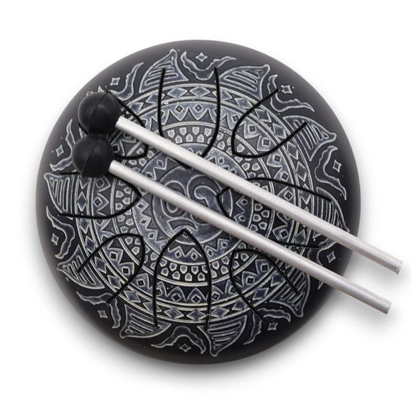 Happy Drum Om Mandala Engraved - 16cm