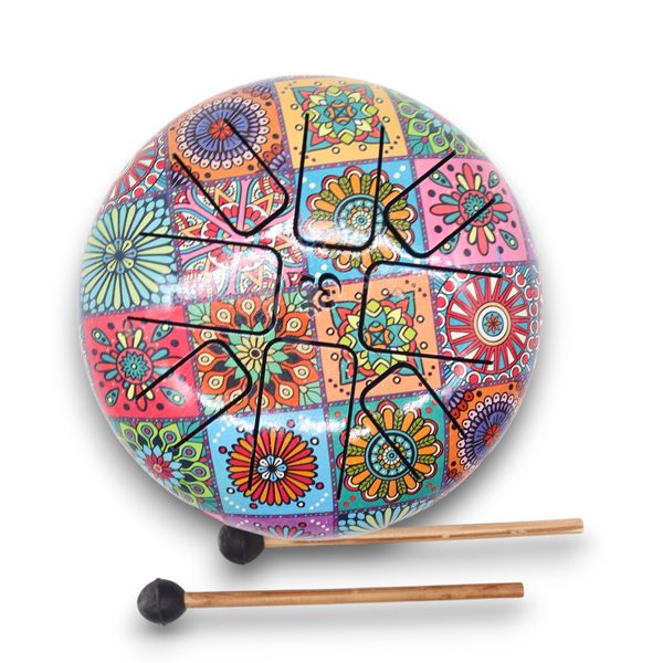 Happy Drum Multi Coloured - 17x13cm