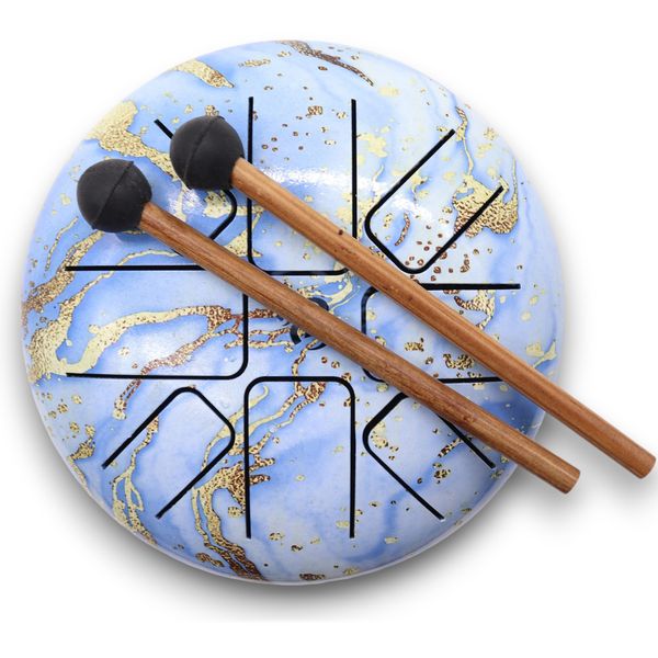 Large Happy Drum Blue Sky- 22x18cm