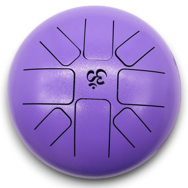Large Happy Drum Om Violet- 22x18cm
