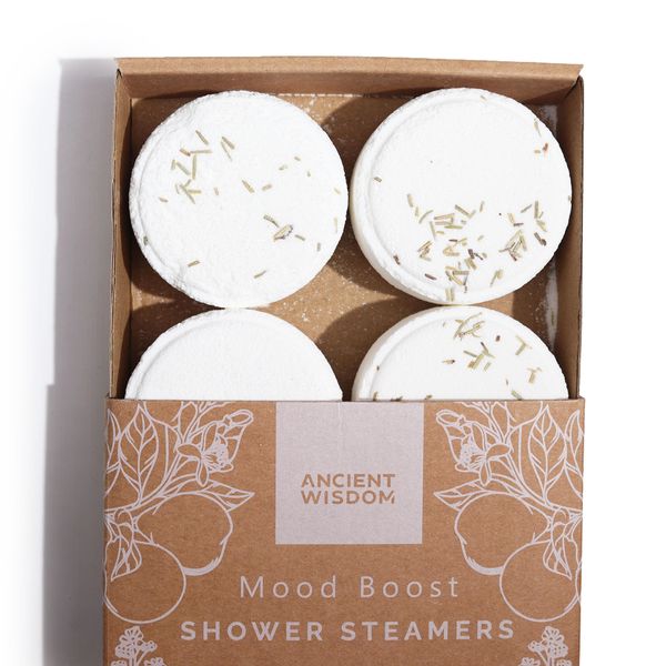 Zen Shower Steamers - Therapy Wellness Gift Set - Mood Boost (White)