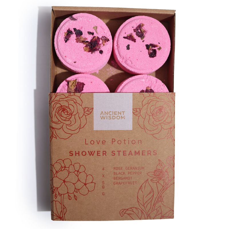Zen Shower Steamers - Therapy Wellness Gift Set - Love Potion (Pinky Red)