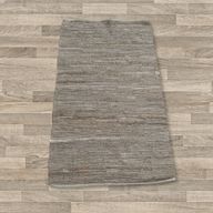 Small Indian Handloom Cotton Rug - 50x90cm - Charcoal