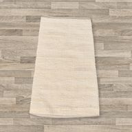 Small Indian Handloom Cotton Rug - 50x90cm - Cream