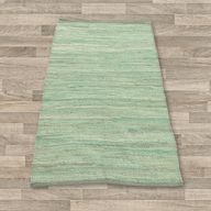 Small Indian Handloom Cotton Rug - 50x90cm - Aqua