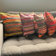 Rag Rug Cushion Covers - 40x40cm - Rich Reds