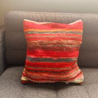 Rag Rug Cushion Covers - 40x40cm - Rich Reds