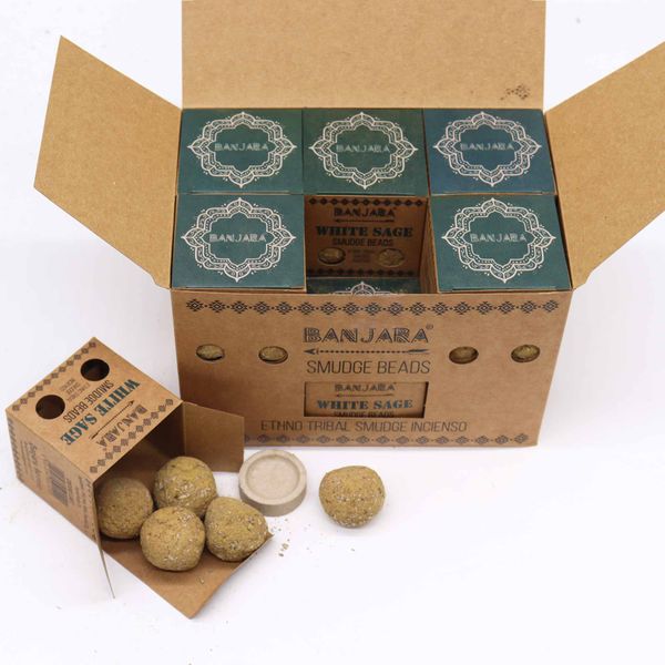 Banjara Smudge Beads (five) - White Sage
