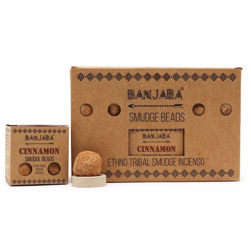 Banjara Smudge Beads (five) - Cinnamon
