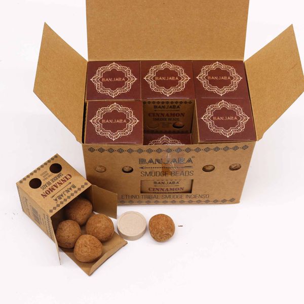 Banjara Smudge Beads (five) - Cinnamon